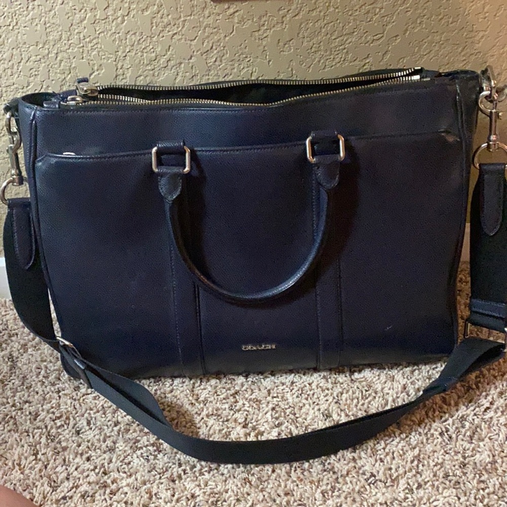 Navy Coach Briefcase/ Laptop Bag